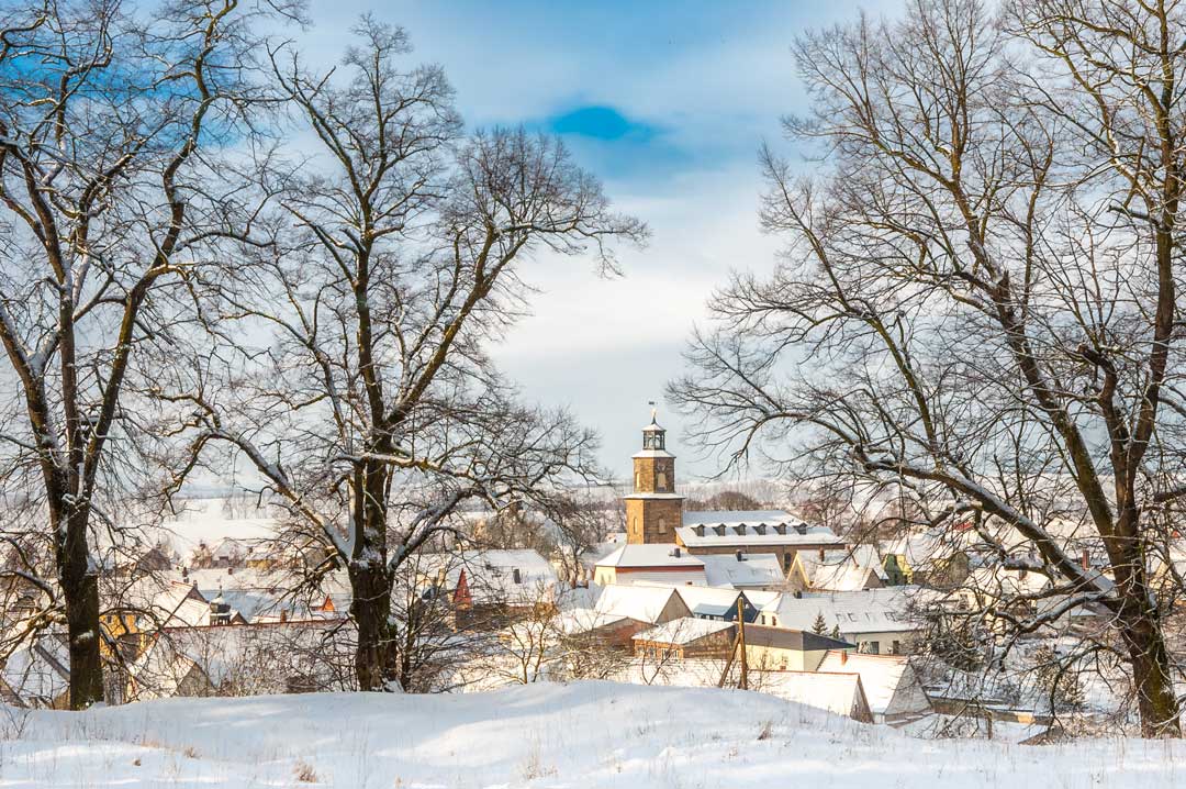 Rastenberg, Winter, Burgberg, Kirche, Coudray-Kirche