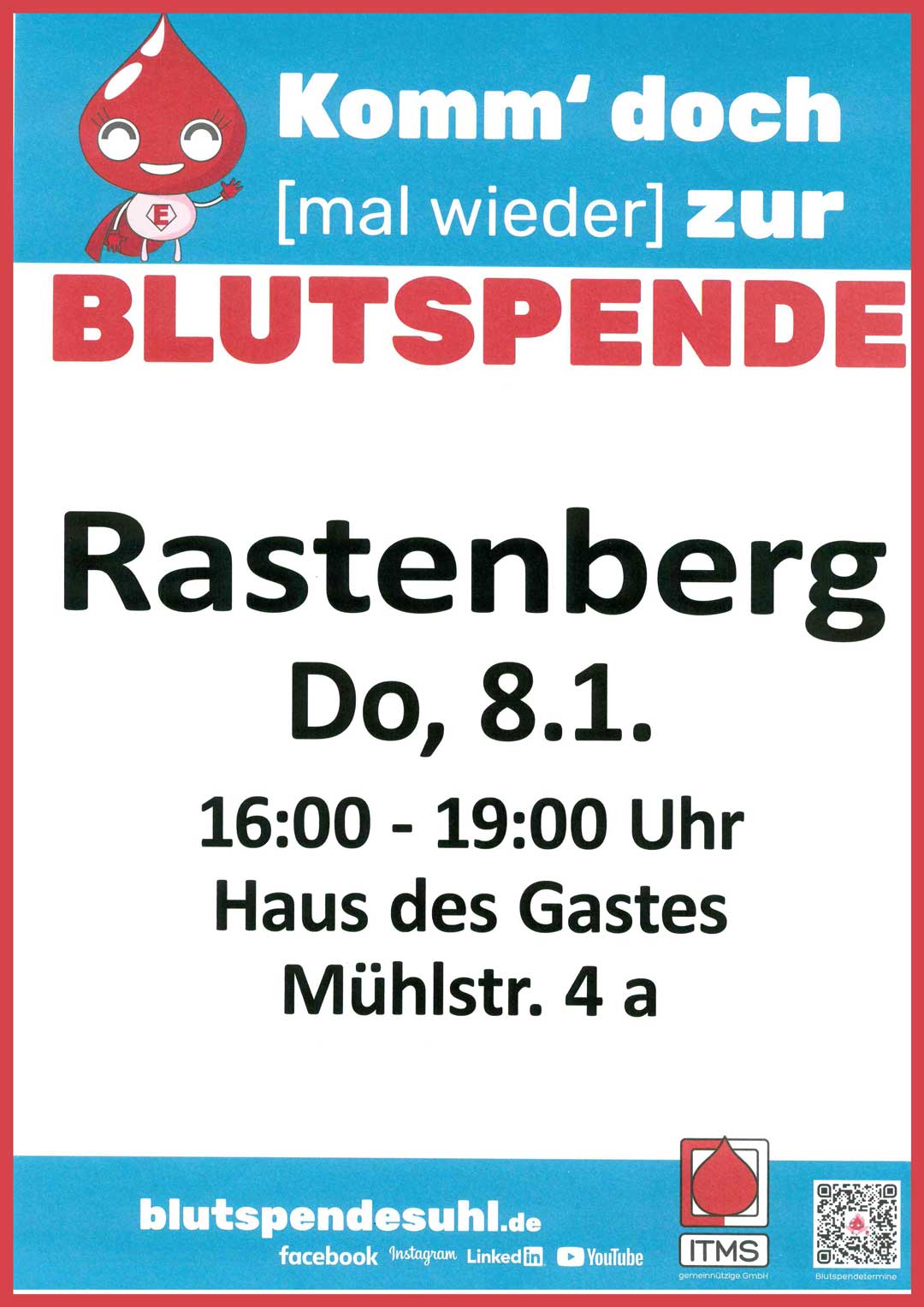 Blutspende in Rastenberg
