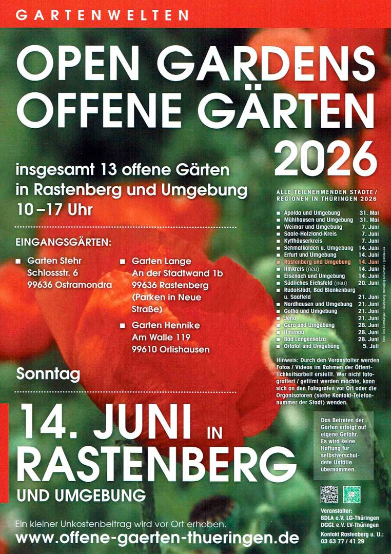 Open Garden - Offene Gärten, Rastenberg, Ostramondra